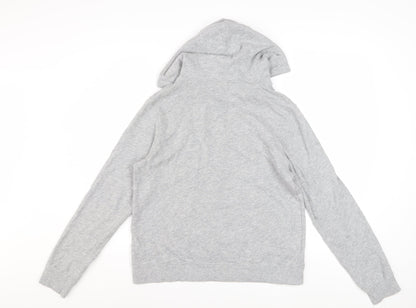 Calvin Klein Women Grey Hoodie Medium Cotton Blend CK Logo