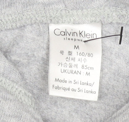 Calvin Klein Women Grey Hoodie Medium Cotton Blend CK Logo