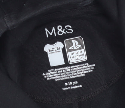 Marks and Spencer Boys Black PlayStation Hooded One Piece 9-10 Years