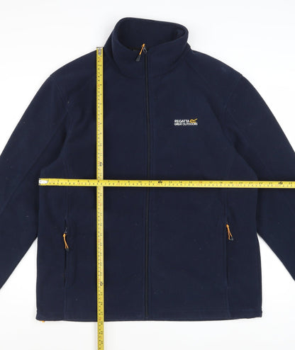 Regatta Mens Blue Fleece Full Zip Jacket Size L Outdoor Casual