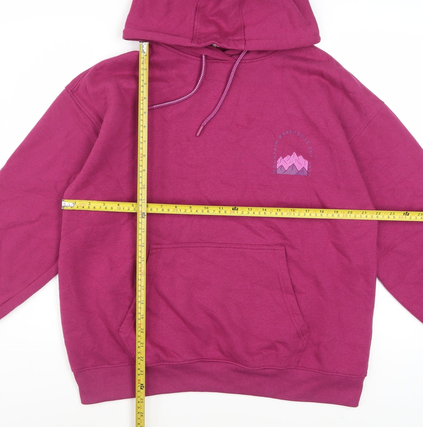 Mountain Warehouse Women’s Pink Hoodie UK 14 Pullover Cotton Blend