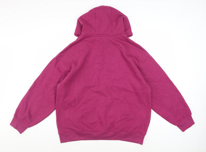 Mountain Warehouse Women’s Pink Hoodie UK 14 Pullover Cotton Blend