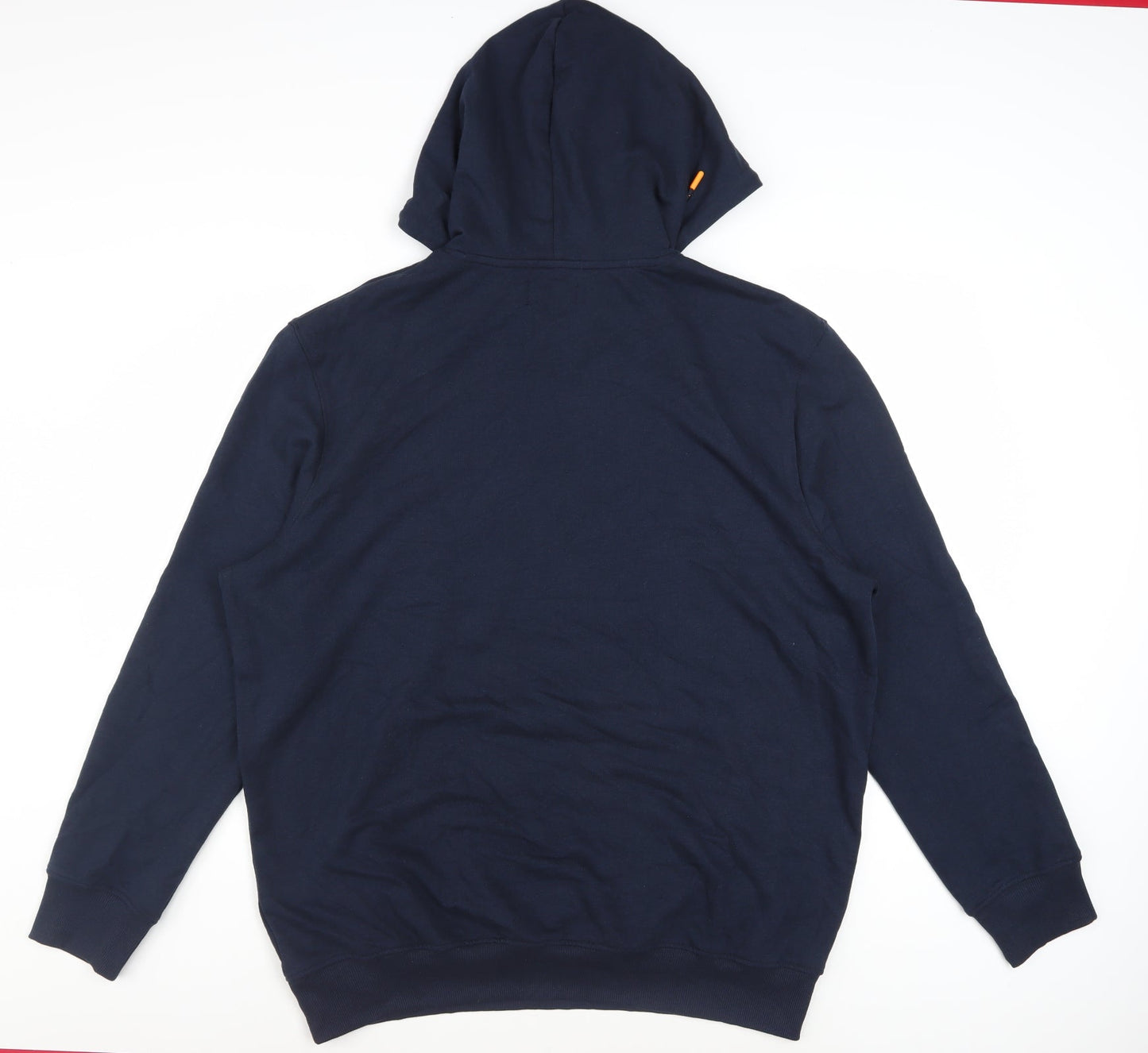 Jack & Jones Men’s Blue Pullover Hoodie XL Logo Graphic Fleece