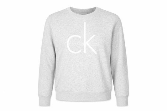 Calvin Klein Jeans Womens Grey Logo Pullover Sweatshirt Size L