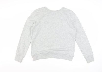 Calvin Klein Jeans Womens Grey Logo Pullover Sweatshirt Size L