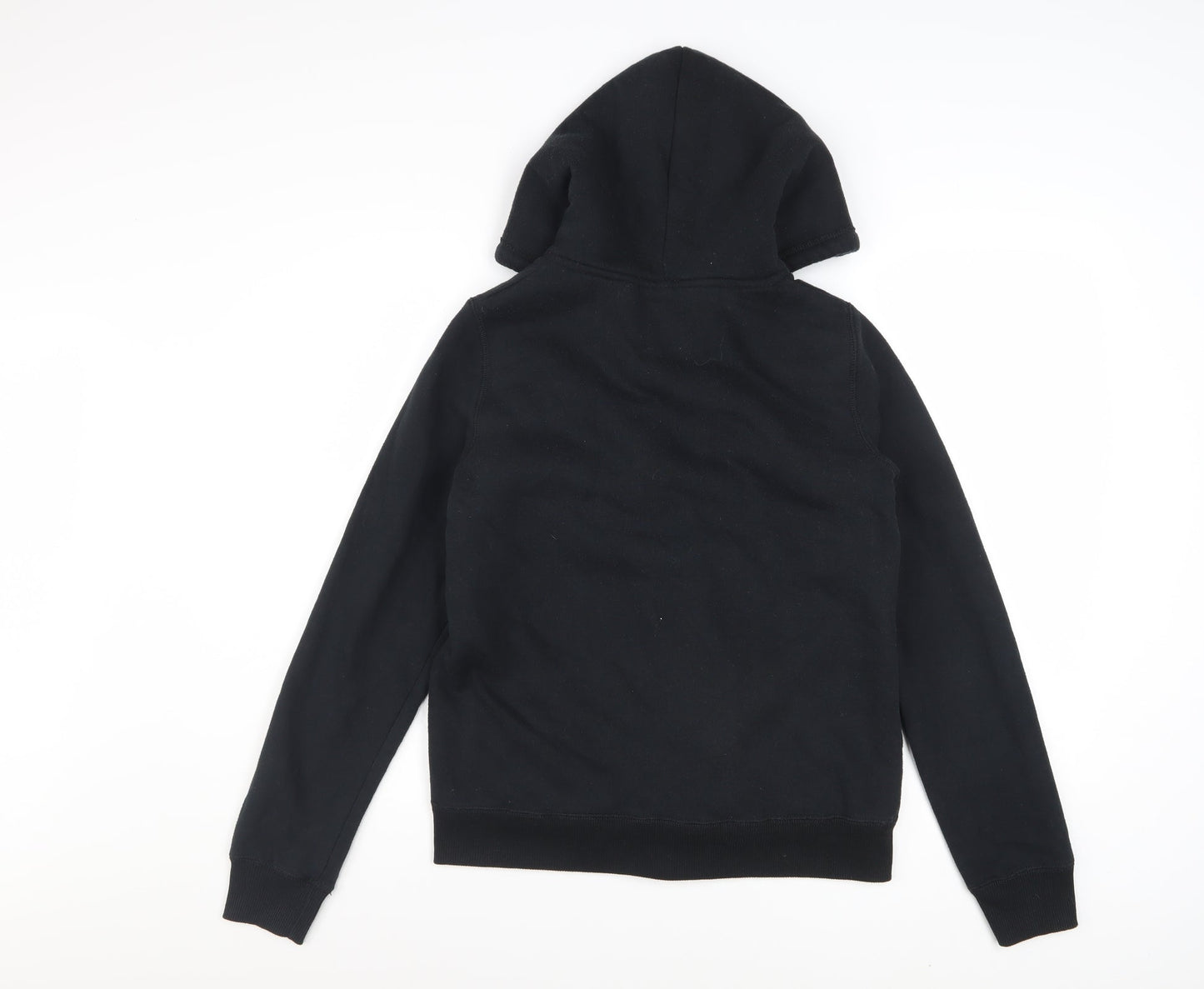 Hollister Women Black Full Zip Hoodie Small Sherpa Lined Casual