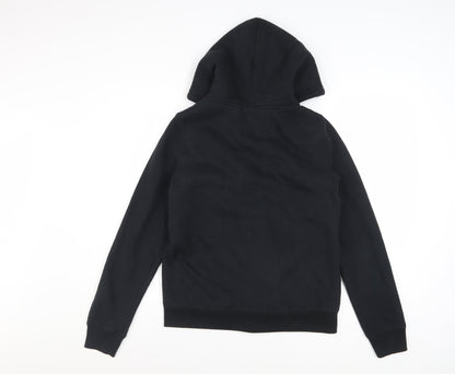 Hollister Women Black Full Zip Hoodie Small Sherpa Lined Casual