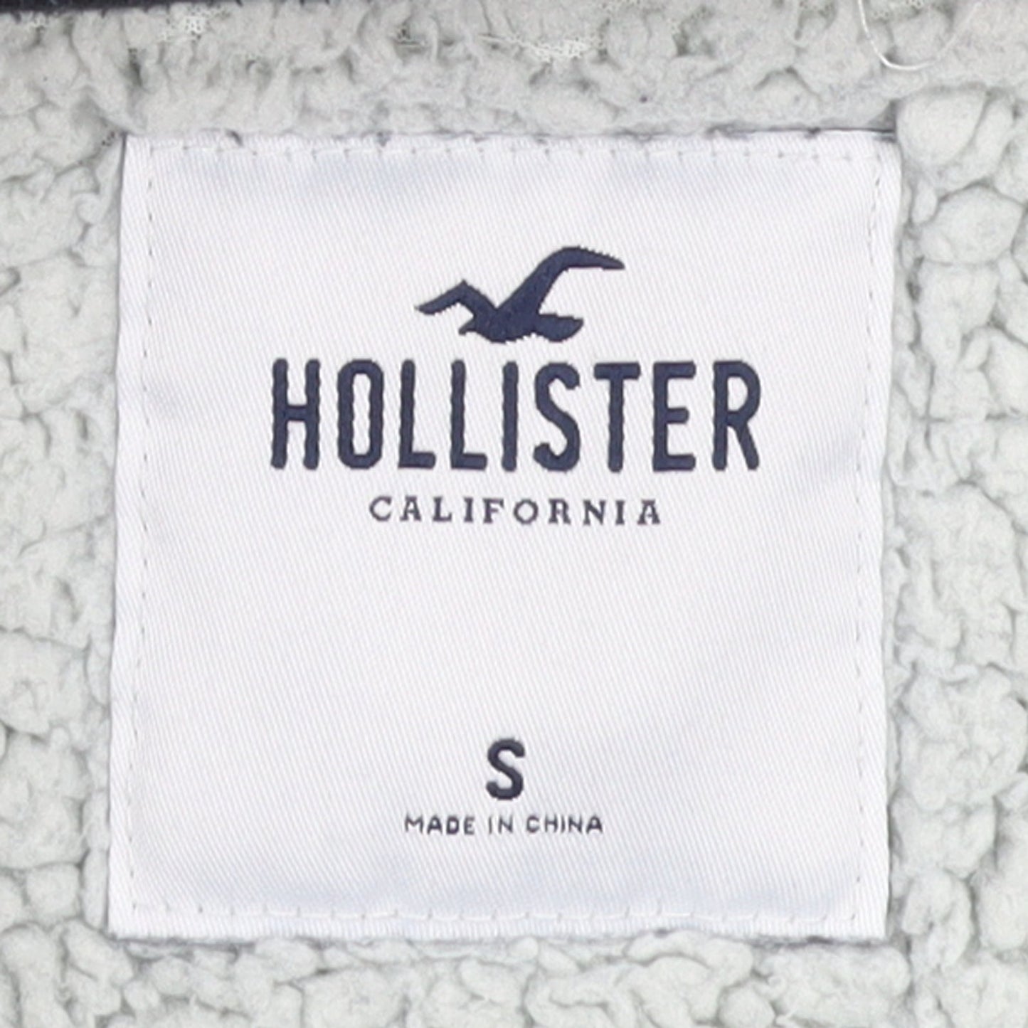 Hollister Women Black Full Zip Hoodie Small Sherpa Lined Casual