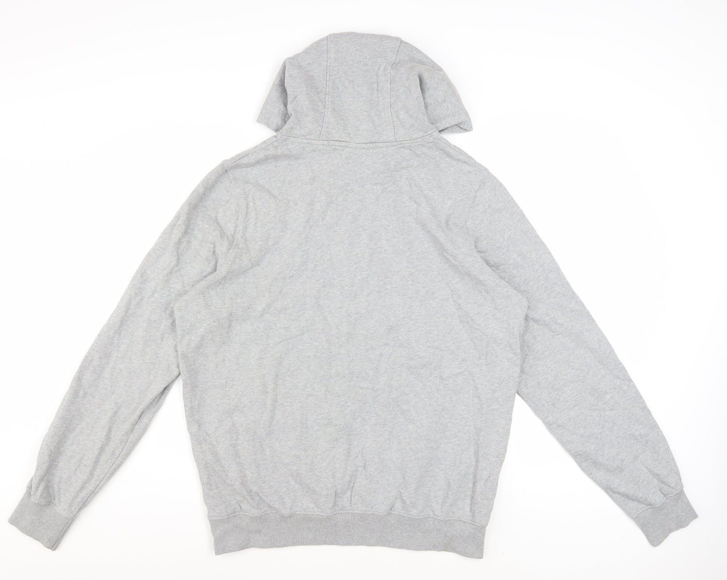 Soul II Soul Men's Grey Hoodie L Pullover Graphic Print Cotton