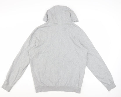 Soul II Soul Men's Grey Hoodie L Pullover Graphic Print Cotton