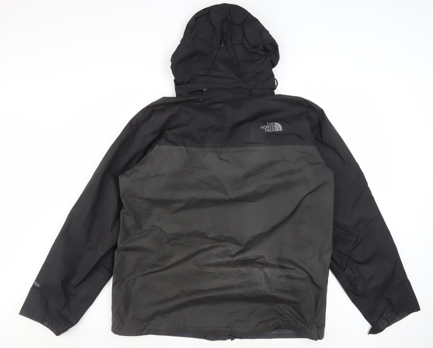 The North Face Men's Black L Hooded Waterproof Rain Jacket