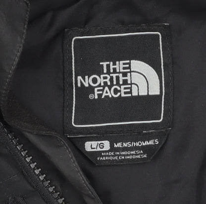 The North Face Men's Black L Hooded Waterproof Rain Jacket