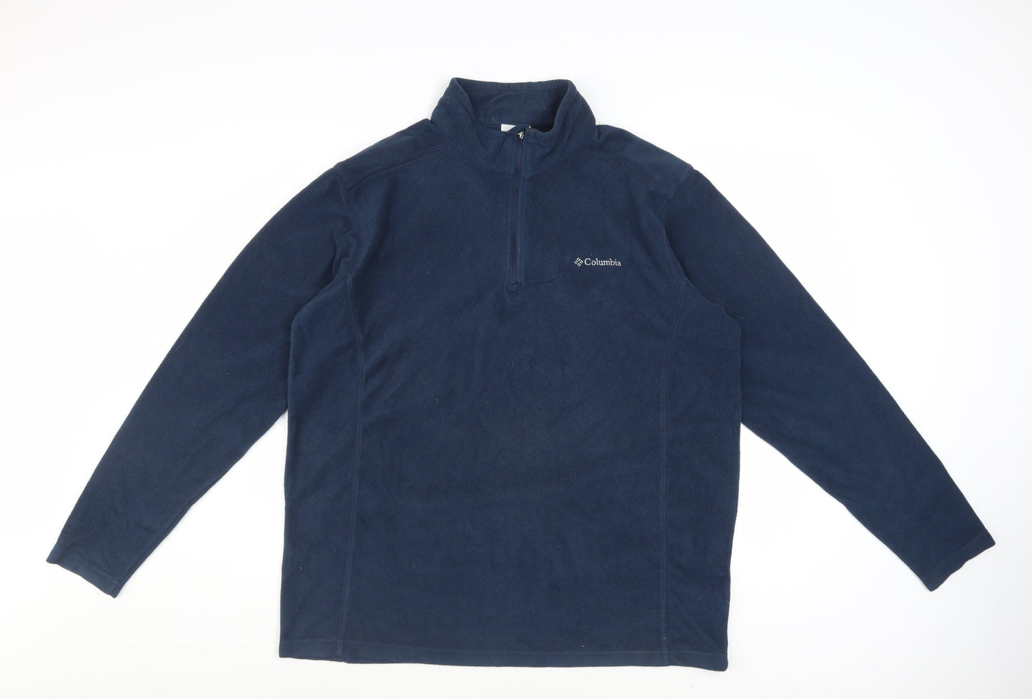 Columbia Mens Blue Fleece 1/4 Zip Pullover Sweatshirt XL