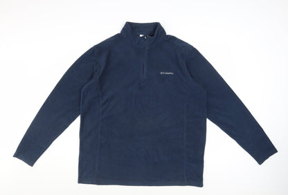 Columbia Mens Blue Fleece 1/4 Zip Pullover Sweatshirt XL
