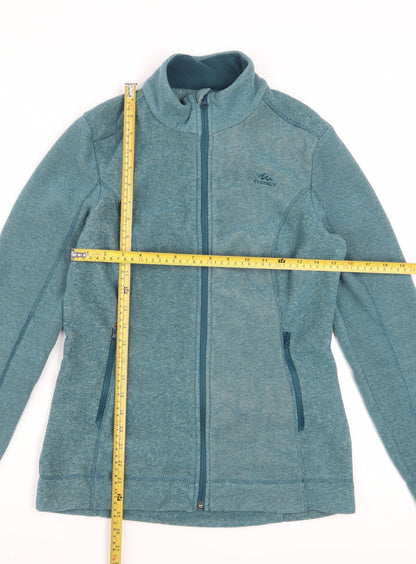 Quechua Women Blue Fleece Full Zip Outdoor Jacket Size 12