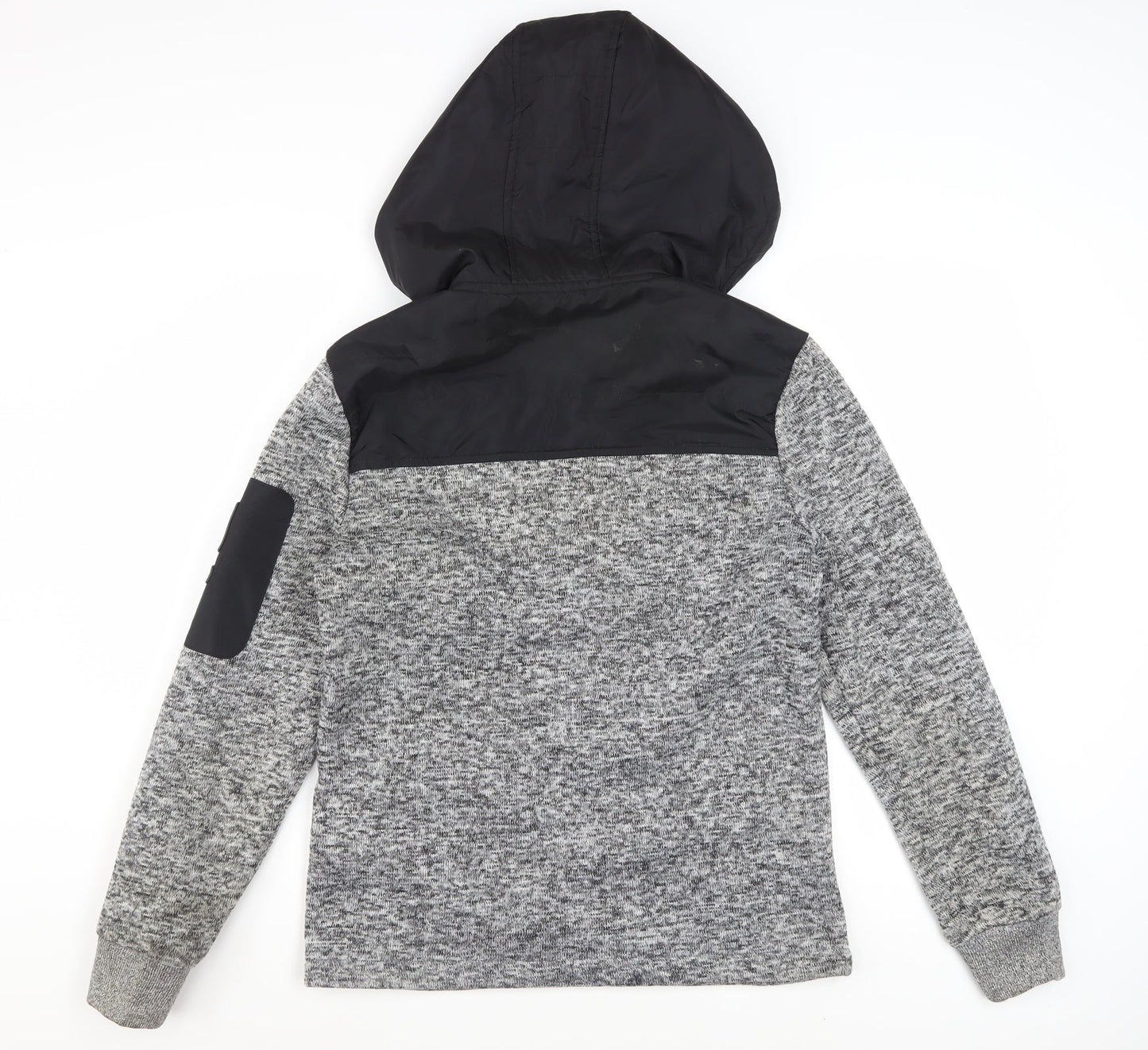 Crosshatch Men's Grey Hooded Full Zip Jacket Size M