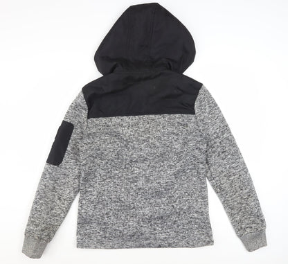 Crosshatch Men's Grey Hooded Full Zip Jacket Size M