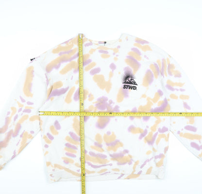 Pull&Bear Women's Multicoloured Tie-Dye STWD Sweatshirt Size S