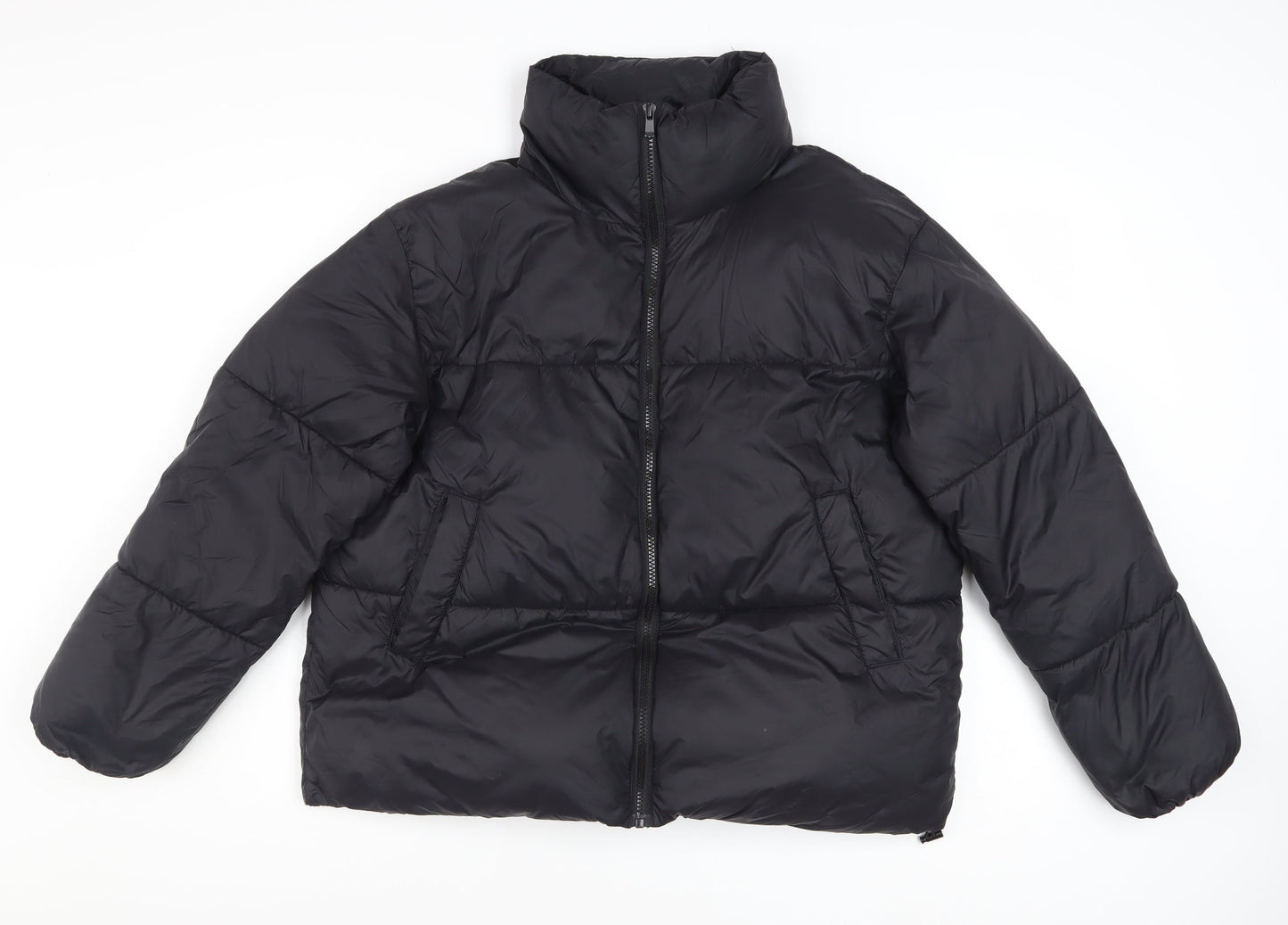 CUH Women's Black XS Puffer Jacket Full Zip Winter Coat