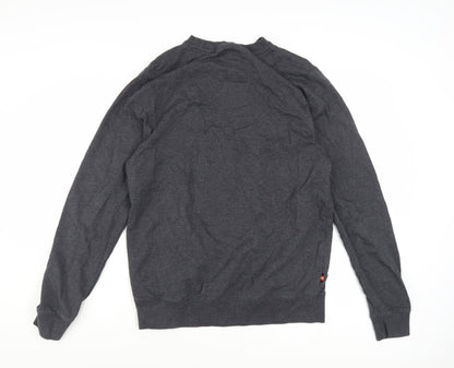 Luke Men's Grey Crew Neck Zip Pocket Sweatshirt Medium