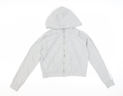 Missguided Petite Women's Grey Full Zip Hoodie UK 10