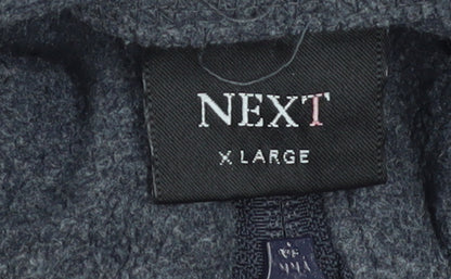 Next Men’s Grey 1/4 Zip Fleece Sweatshirt XL High Neck