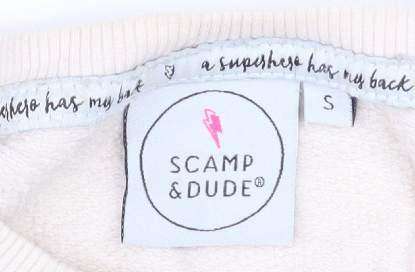 Scamp & Dude Women Beige Animal Print Pullover Sweatshirt Size S