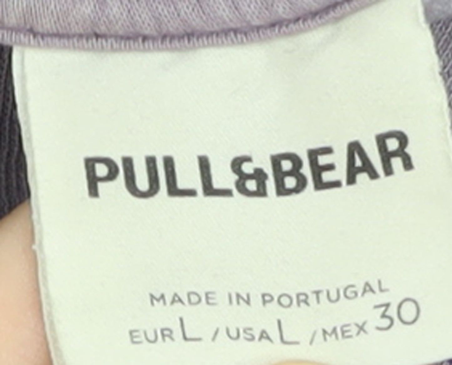Pull&Bear Men's Purple Graphic Pullover Sweatshirt L Crew Neck