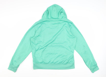 Under Armour Boys Green Pullover Hoodie Large ColdGear Logo Sweatshirt
