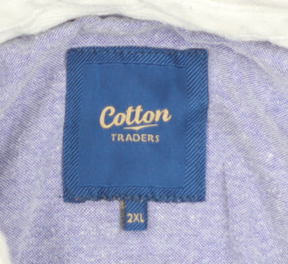 Cotton Traders Men's Navy Long Sleeve Rugby Polo 2XL