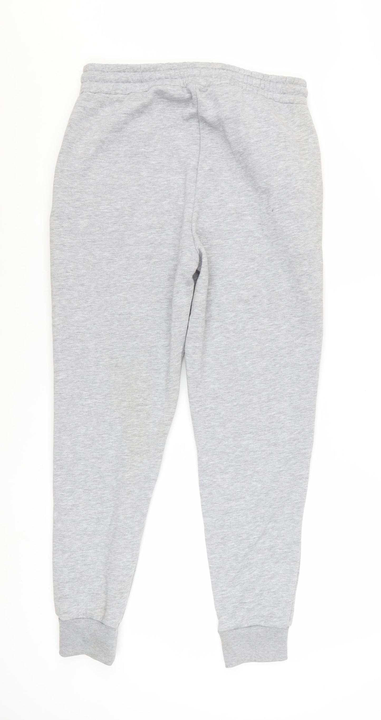 Hype Womens Grey Jogger Trousers Size 12 Regular Fit Logo Drawstring