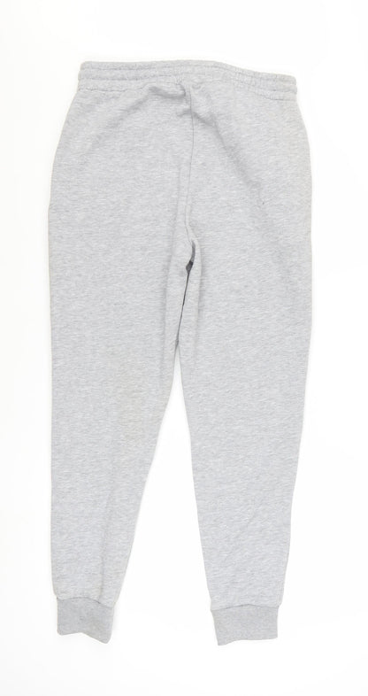 Hype Womens Grey Jogger Trousers Size 12 Regular Fit Logo Drawstring