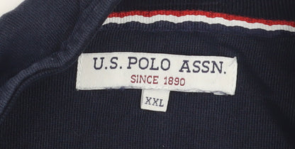 U.S. Polo Assn. Men’s Blue 2XL Quarter Zip Sweatshirt