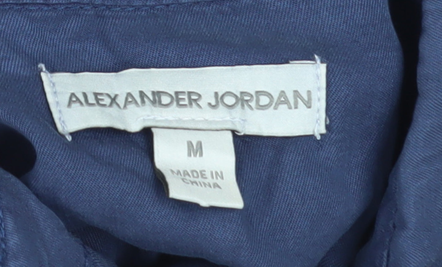 Alexander Jordan Women's Blue Lyocell Button-Up Shirt M