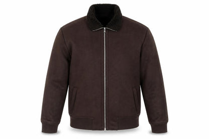 Next Men's Brown Bomber Jacket M Regular Fit Full Zip Polyester