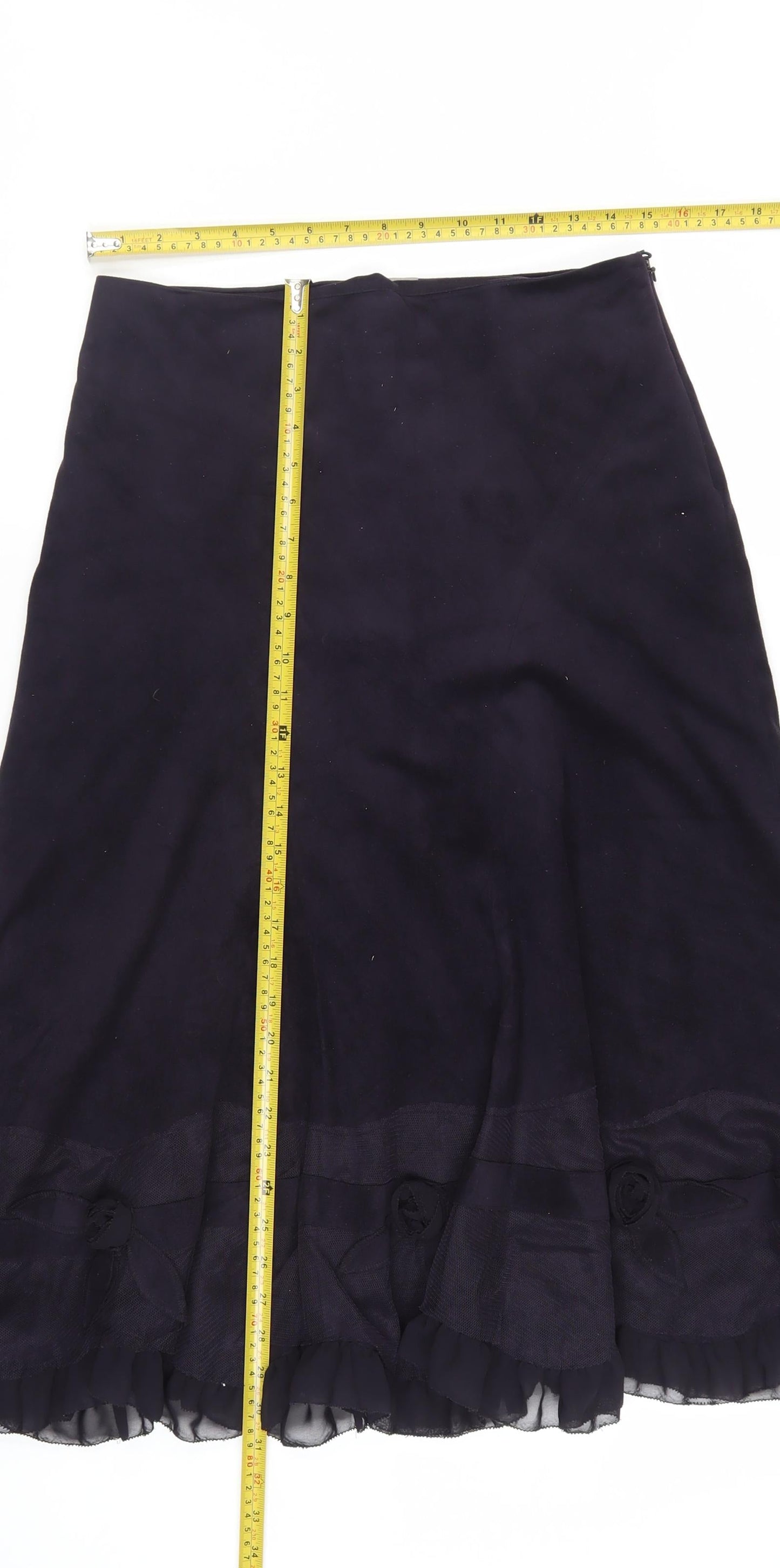 Marks and Spencer Per Una Women’s Black Long A-Line Skirt Size 10L
