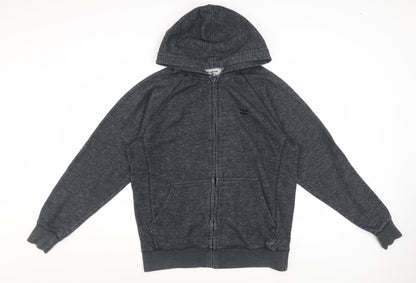 Billabong Men’s Grey Full Zip Hoodie M Regular Fit