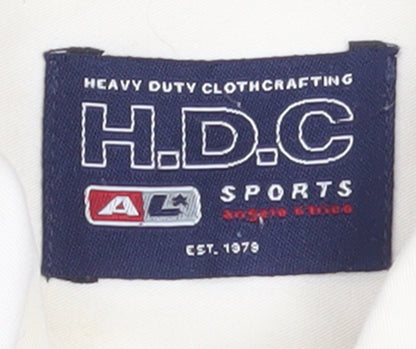 H.D.C Sports Men's Ivory Long Sleeve Button-Down Cotton Shirt Size 16.5