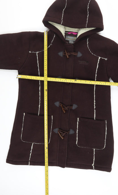 Regatta Womens Brown Hooded Fleece Duffle Coat Size 14