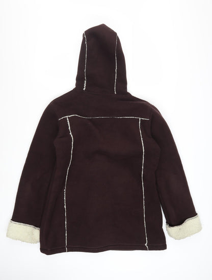 Regatta Womens Brown Hooded Fleece Duffle Coat Size 14