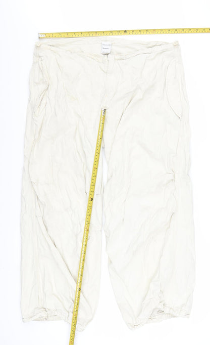 iets frans Women Ivory Cargo Trousers XL Cotton Lightweight