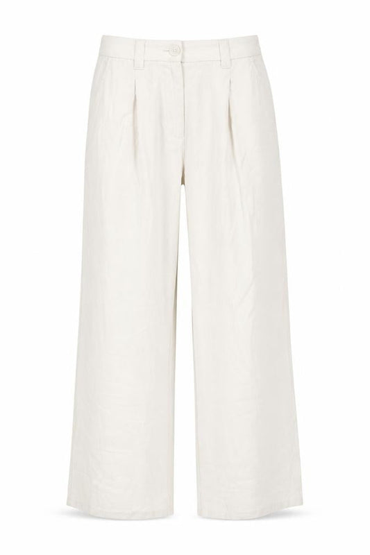 ASOS Women Beige Wide-Leg High Rise Pleated Trousers Size 6