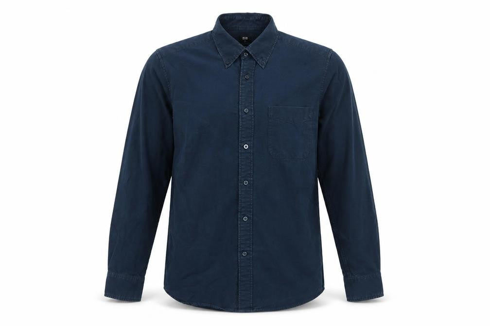 Uniqlo Men’s Blue Cotton Long Sleeve Button-Down Shirt M