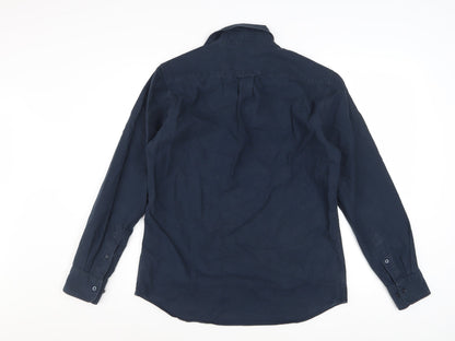 Uniqlo Men’s Blue Cotton Long Sleeve Button-Down Shirt M