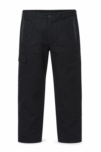 Warrior Men's Black 36R Cargo Workwear Trousers Polyester Cotton Blend