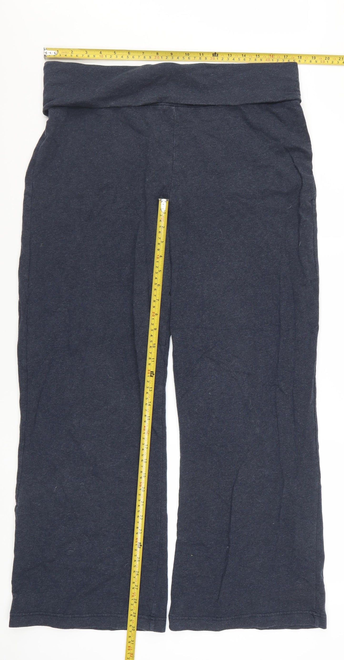 Seasalt Cornwall Women's Navy Cotton Stretch Lazy Bones Trousers UK 16