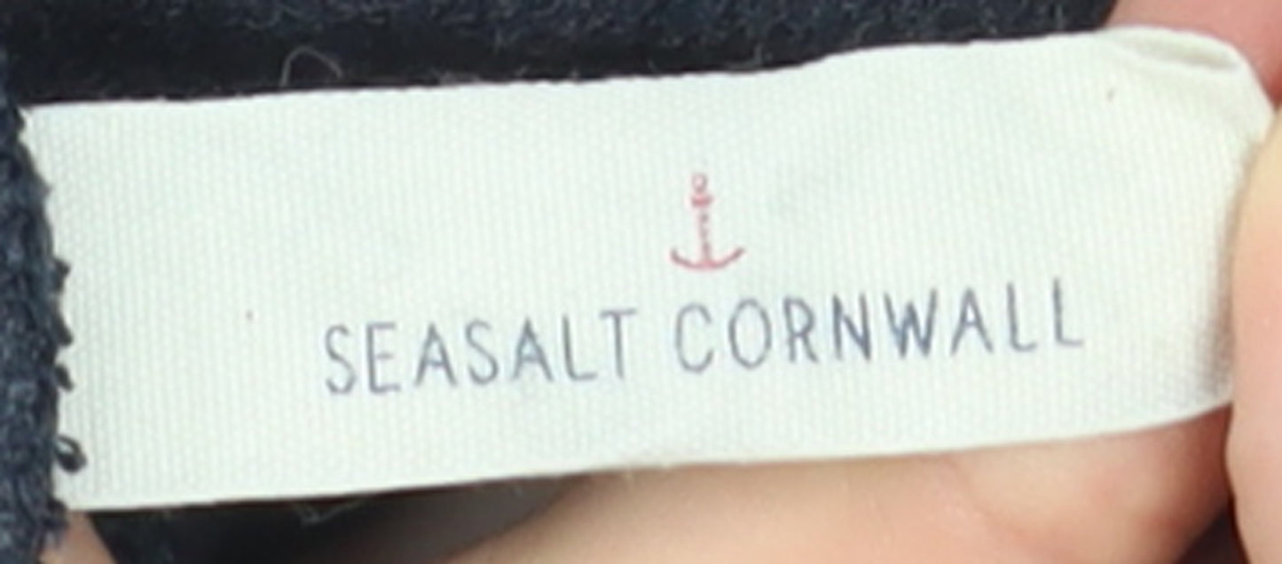 Seasalt Cornwall Women's Navy Cotton Stretch Lazy Bones Trousers UK 16