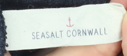 Seasalt Cornwall Women's Navy Cotton Stretch Lazy Bones Trousers UK 16