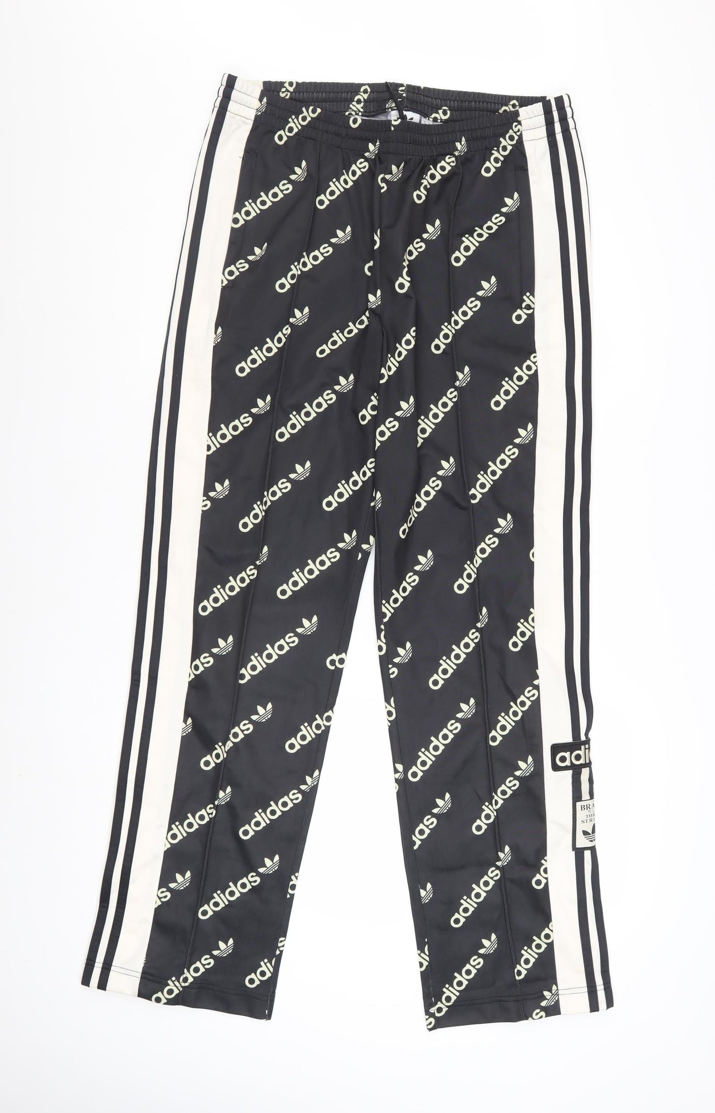 Adidas Women’s Black Logo Snap Track Pants Size 14