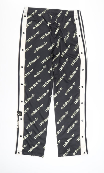Adidas Women’s Black Logo Snap Track Pants Size 14
